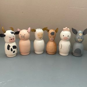 Hearth & Hand Wooden Farm Animal Figurine Set